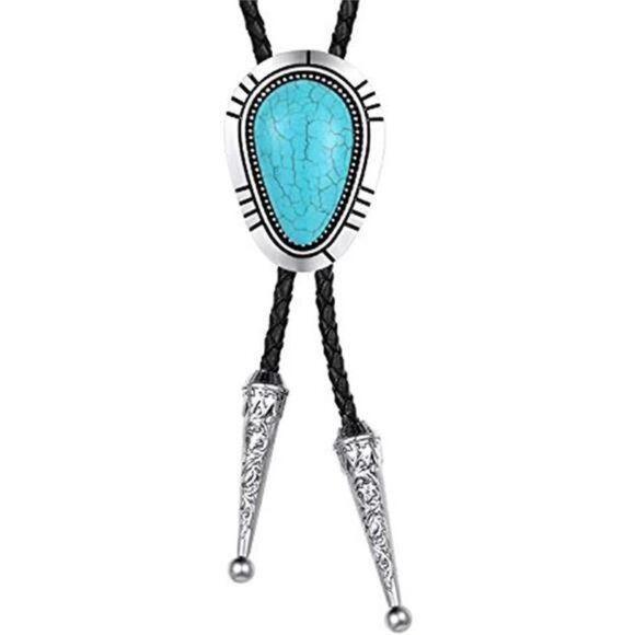 Bolo tie 1# Turquoise - Picture 3 of 5